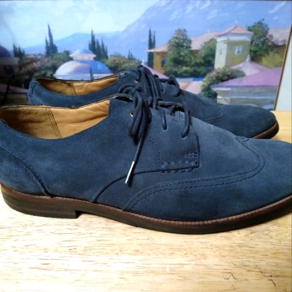 Clarks Other - 👞👞CLARKS BLUE SUEDE SHOES🚖🌅SIZE 7.5,PLUS CUSHION CLASSIC. 🎁